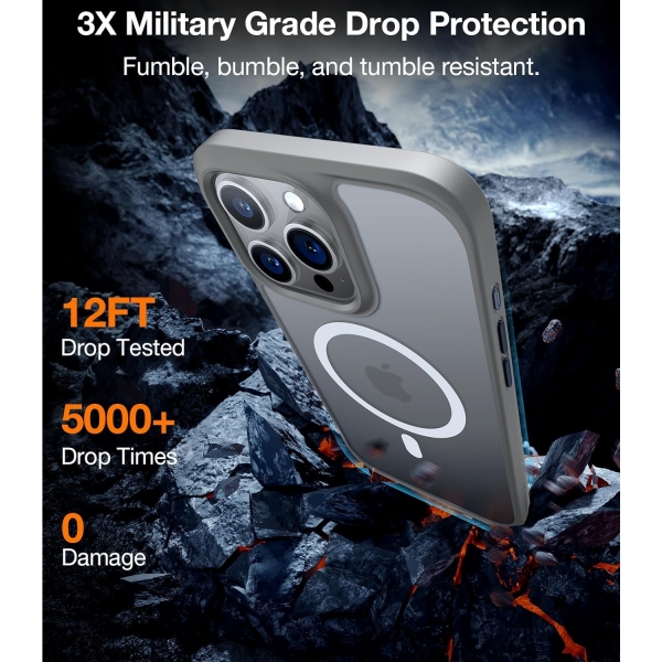 TORRAS Apple iPhone 16 Pro Manyetik Klf-Natural Titanium