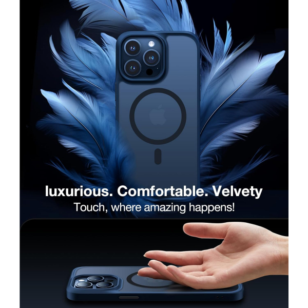 TORRAS Apple iPhone 16 Pro Manyetik Klf-Blue