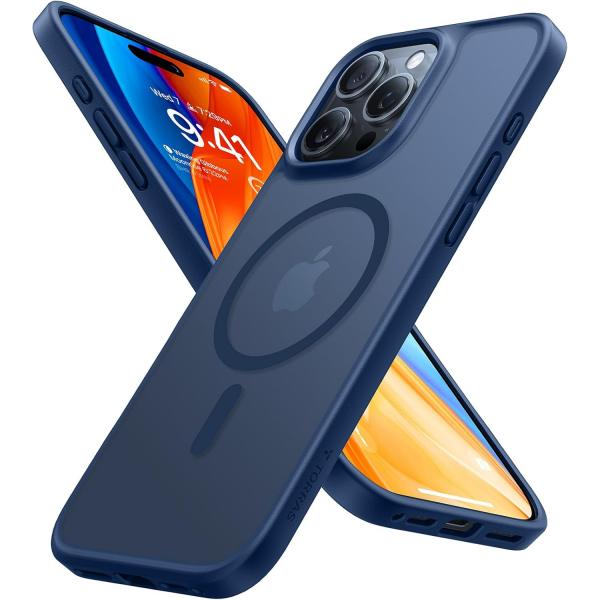 TORRAS Apple iPhone 16 Pro Manyetik Klf-Blue