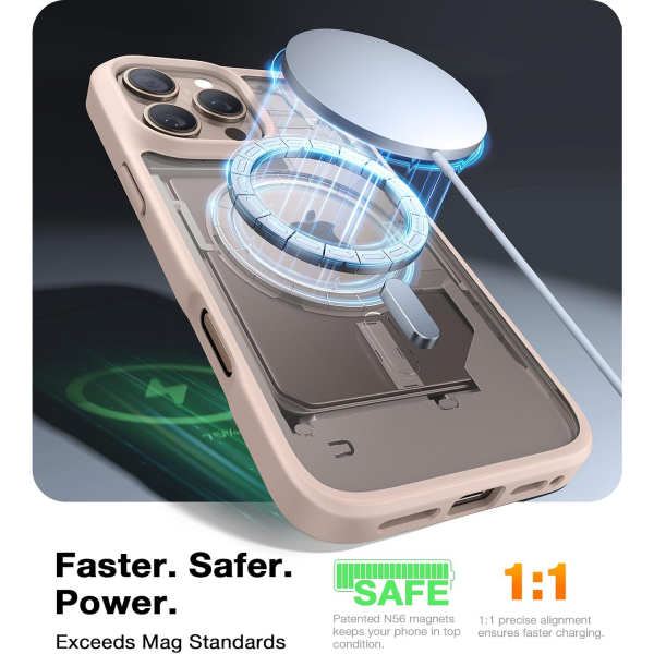 TORRAS Apple iPhone 16 Pro Manyetik Klf-Desert Titanium 