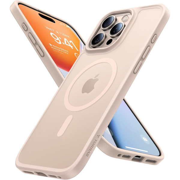 TORRAS Apple iPhone 16 Pro Manyetik Klf-Desert Titanium 