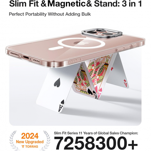 TORRAS Apple iPhone 16 Pro Lstand Klf-Diamond Clear