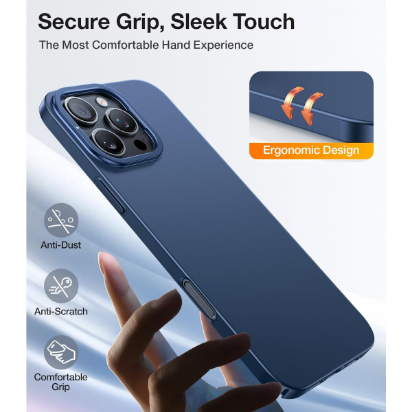 TORRAS Apple iPhone 16 Pro Lstand Klf-Navy Blue