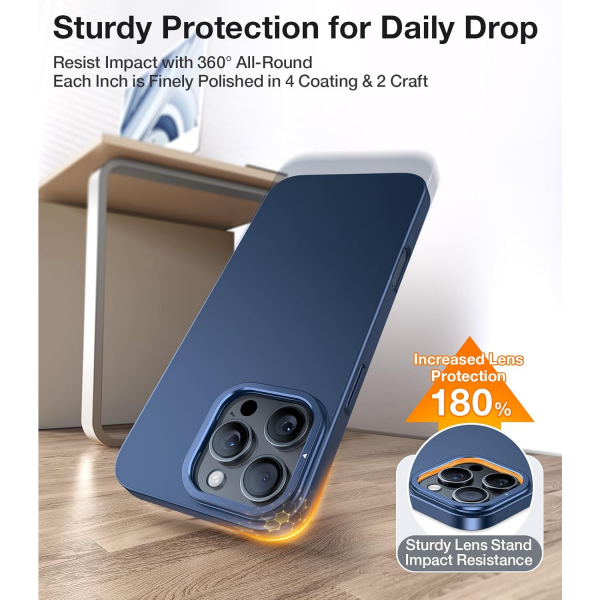 TORRAS Apple iPhone 16 Pro Lstand Klf-Navy Blue
