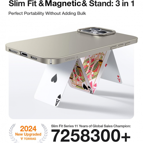 TORRAS Apple iPhone 16 Pro Lstand Klf-Natural Titanium 