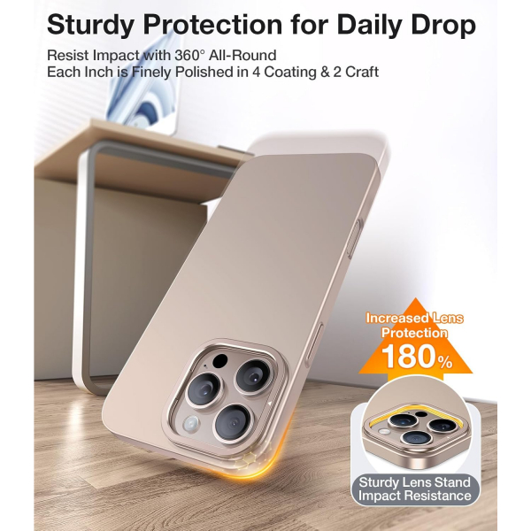TORRAS Apple iPhone 16 Pro Lstand Klf-Desert Titanium 