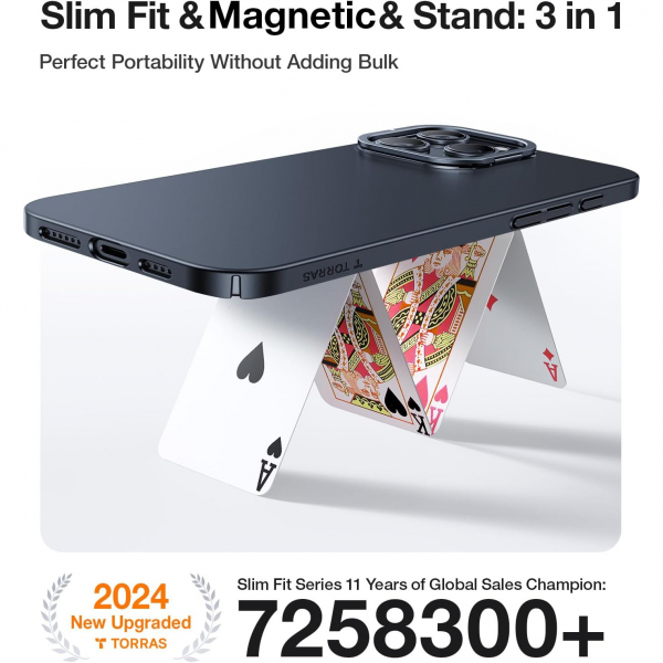 TORRAS Apple iPhone 16 Pro Lstand Klf-Black Titanium 