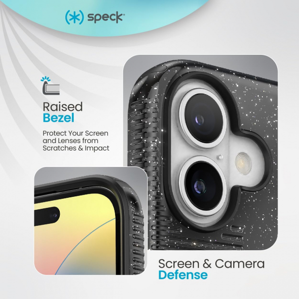 Speck Apple iPhone 16 Plus CandyShell Grip Klf-Black Glitter