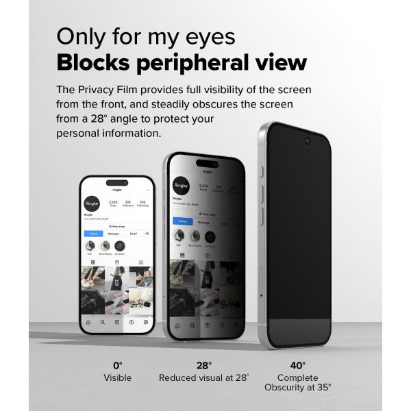 Rin gke Apple iPhone 16 Plus Privacy Ekran Koruyucu