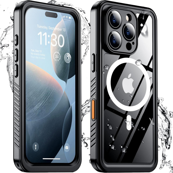 Temdan Apple iPhone 16 Pro Max Su Geirmez Klf -Black