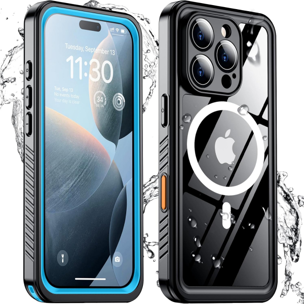 Temdan Apple iPhone 16 Pro Max Su Geirmez Klf -Blue