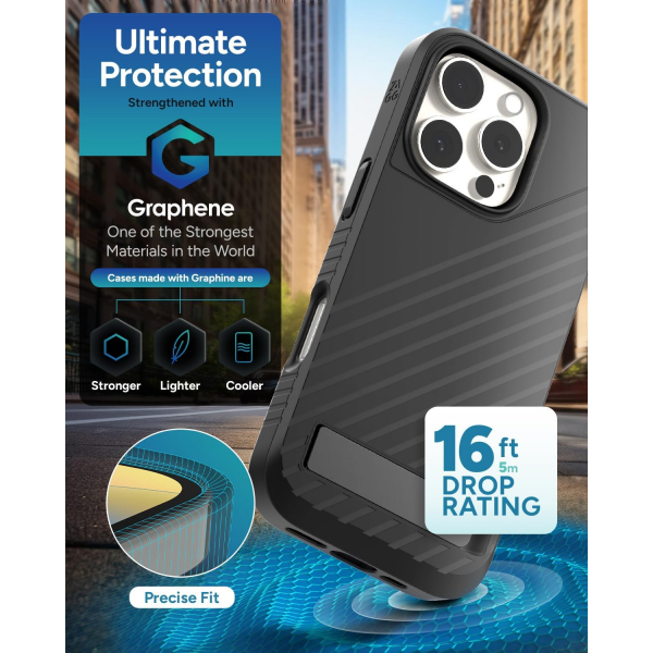 ZAGG Apple iPhone 16 Pro Max Denali Snap Standl Klf-Black