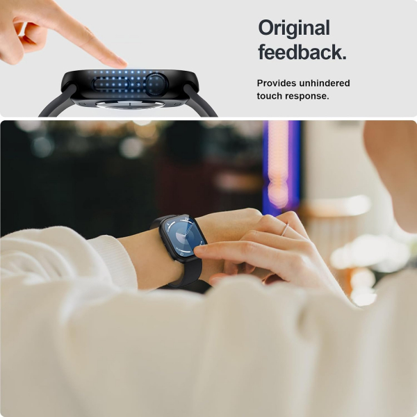 JZK Apple Watch 10 42mm Bumper Klf -Black Clear 