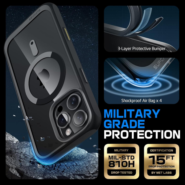 SUPCASE Apple iPhone 16 Pro Max UB Mag Klf -Black 