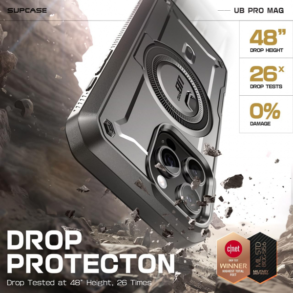 SUPCASE iPhone 16 Pro Max UBP Mag Tam Korumal Klf-Black