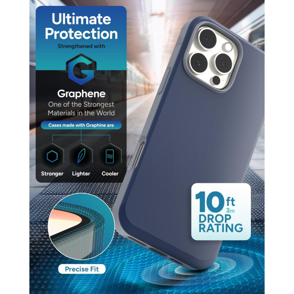 Zagg Apple iPhone 16 Pro SoHo Snap Klf -Navy Blue Gray