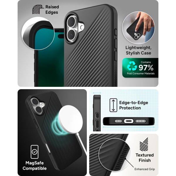 ZAGG Apple iPhone 16 Luxe Snap Klf-Black
