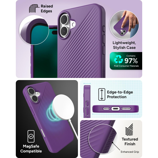 ZAGG Apple iPhone 16 Luxe Snap Klf-Purple