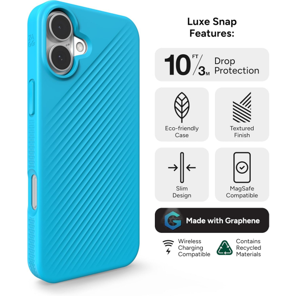 ZAGG Apple iPhone 16 Luxe Snap Klf-River Blue