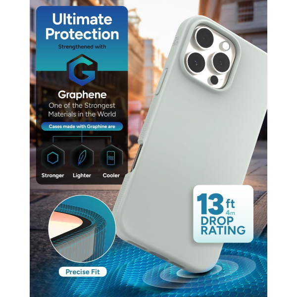 ZAGG Apple iPhone 16 Pro Manhattan Snap Klf-Aqua Foam Gray