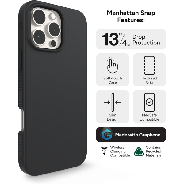 ZAGG Apple iPhone 16 Pro Manhattan Snap Klf-Black