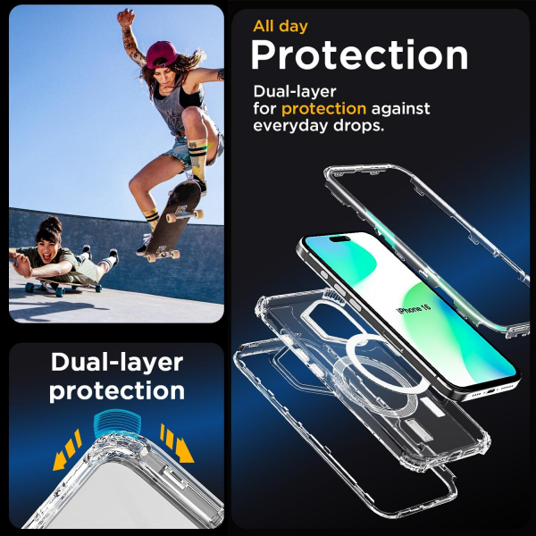 AICase Apple iPhone 16 Plus MagSafe Uyumlu Klf -Clear