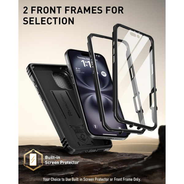 Poetic Apple iPhone 16 Plus Revolution Klf -Black