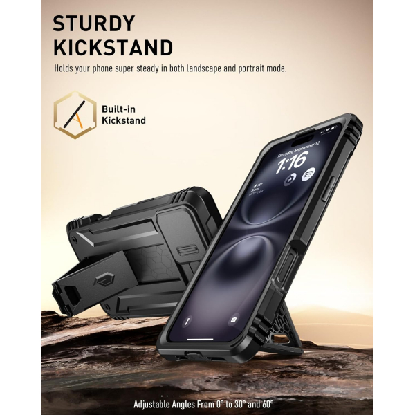 Poetic Apple iPhone 16 Plus Revolution Klf -Black