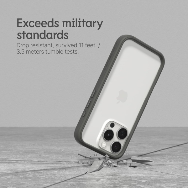 RhinoShield Apple iPhone 16 Plus CrashGuard NX Klf -Platinum Gray