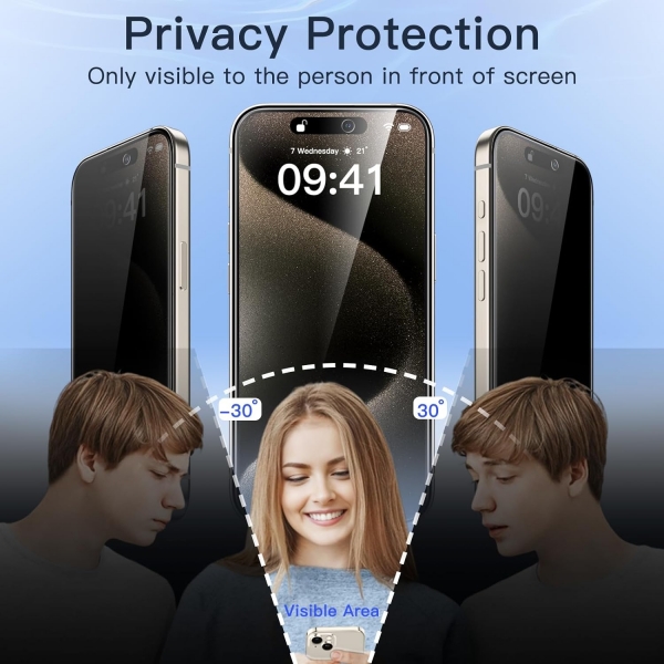 JETech Apple iPhone 16 Pro Max Privacy Ekran Koruyucu