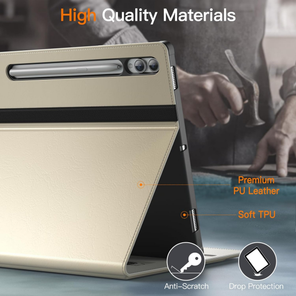 JETech Samsung Galaxy Tab S10 Plus Folio Klf-Beige