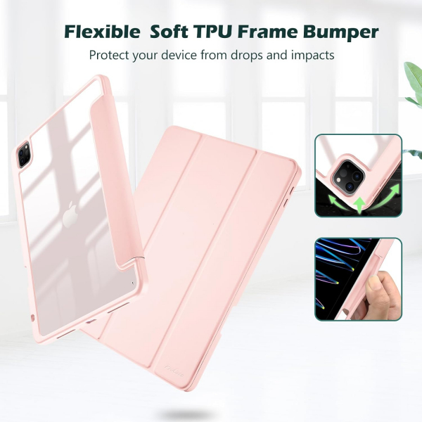 ProCase Apple iPad Pro Smart Folio Klf (12.9 in)-Pink