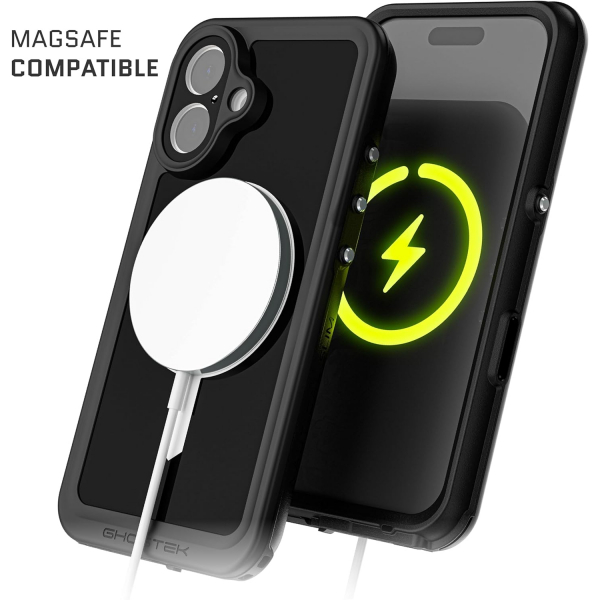 Ghostek Apple iPhone 16 Plus Su Geirmez Slim Klf -Black
