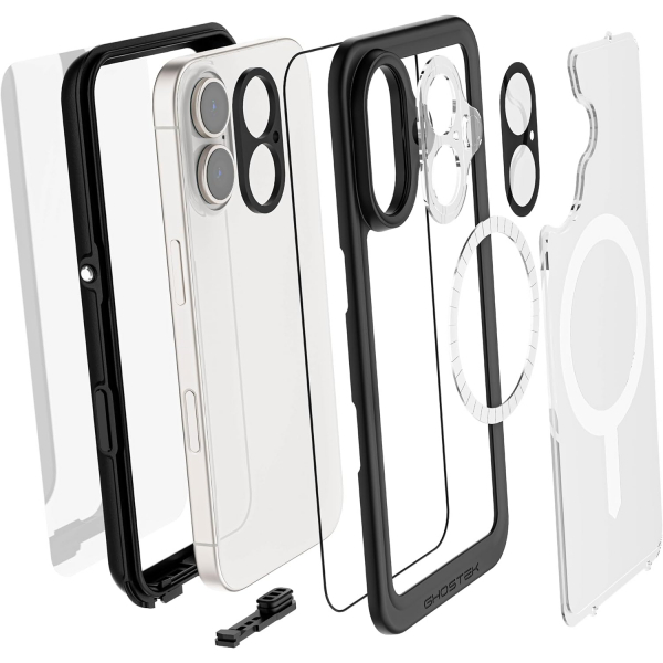 Ghostek Apple iPhone 16 Plus Su Geirmez Slim Klf -Clear