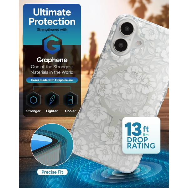 ZAGG Apple iPhone 16 Plus Milan Snap Klf -Floral White