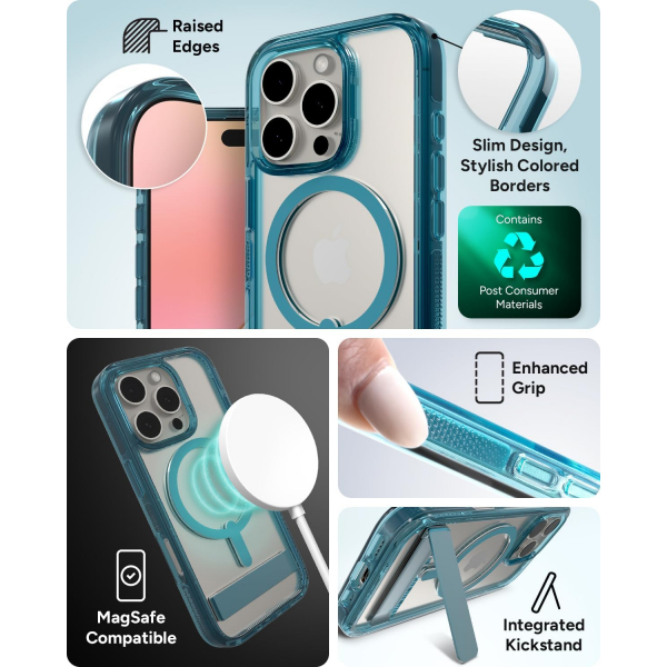 ZAGG Apple iPhone 16 Pro Max Santa Cruz Snap Klf -Retro Blue