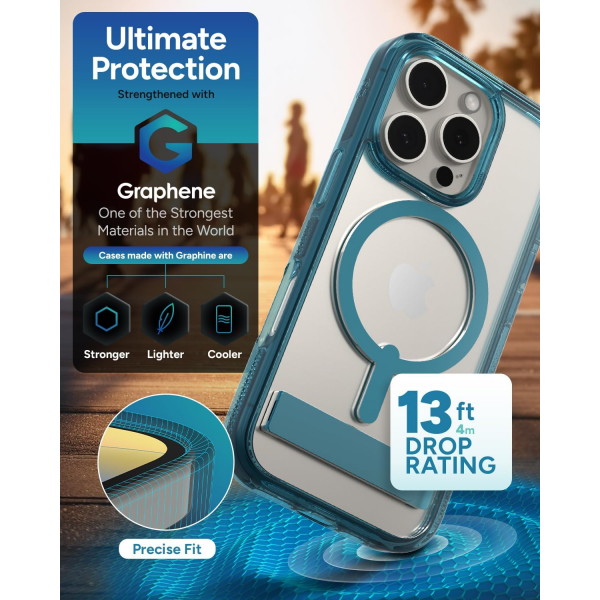 ZAGG Apple iPhone 16 Pro Max Santa Cruz Snap Klf -Retro Blue