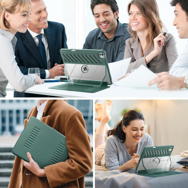 MoKo iPad Pro M4 Rugged Klf (11 in)-Midnight Green