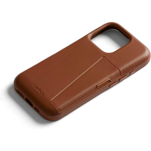Bellroy Apple iPhone 16 Pro Czdan Deri Klf-Sienna