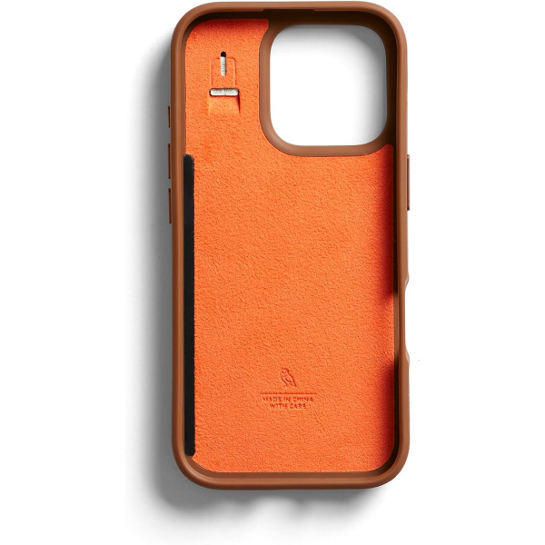 Bellroy Apple iPhone 16 Pro Czdan Deri Klf-Sienna