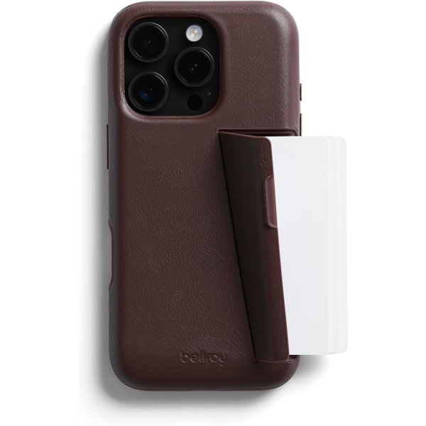 Bellroy Apple iPhone 16 Pro Czdan Deri Klf-Ganache