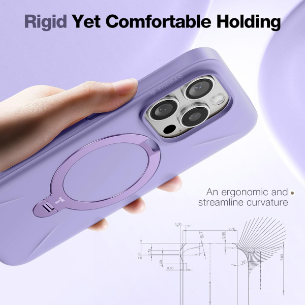TORRAS Apple iPhone 16 Pro Spin Silikon Klf -Purple