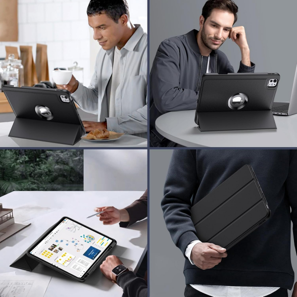 MoKo Apple iPad Pro M4 Smart Cover Klf (11 in)-Black 
