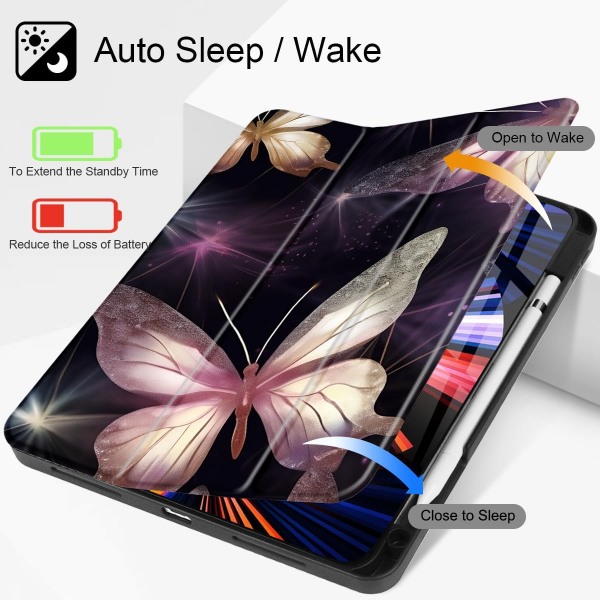 Tuiklol iPad Pro M4 Slim Klf (11 in)-Butterfly 