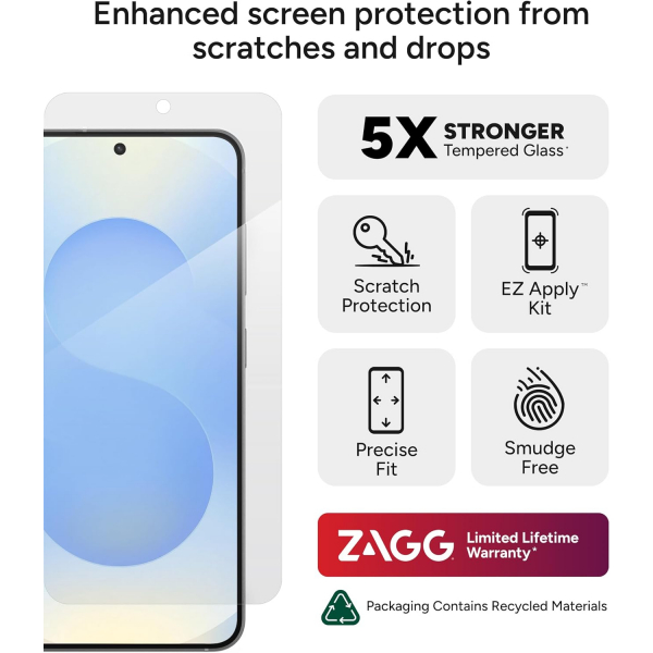 ZAGG Galaxy S25 Plus Glass Elite Ekran Koruyucu 