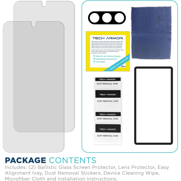 Tech Armor Galaxy S25 Plus Balistik Ekran Koruyucu