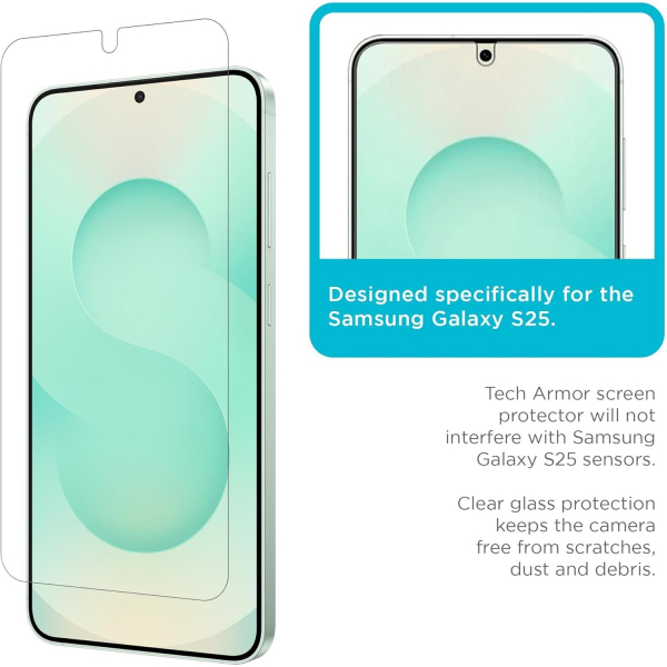 Tech Armor Galaxy S25 Plus Balistik Ekran Koruyucu