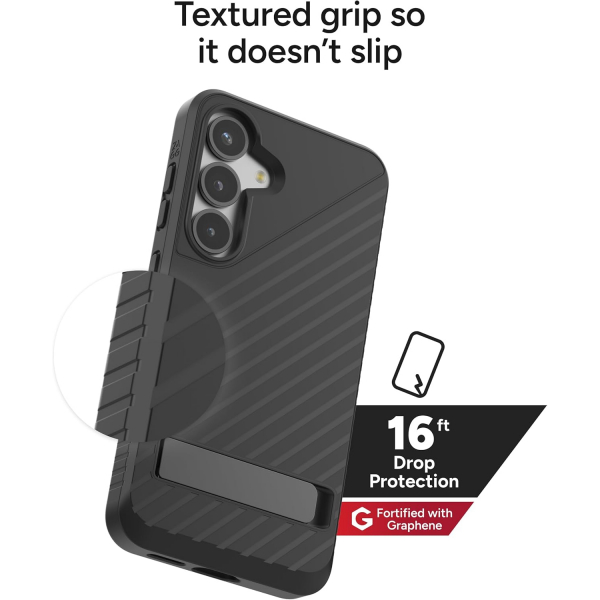 ZAGG Samsung Galaxy S25 Plus Denali Kickstandl Klf-Black