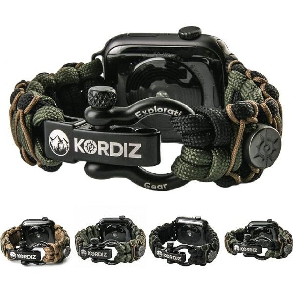 KORDIZ Apple Watch Ultra 1/2.Nesil Survivor Pro Kay-Black Green Coyote