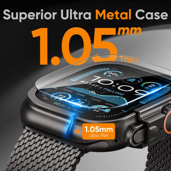 Suitisbest Apple Watch 10 46mm Bumper Klf-Black 
